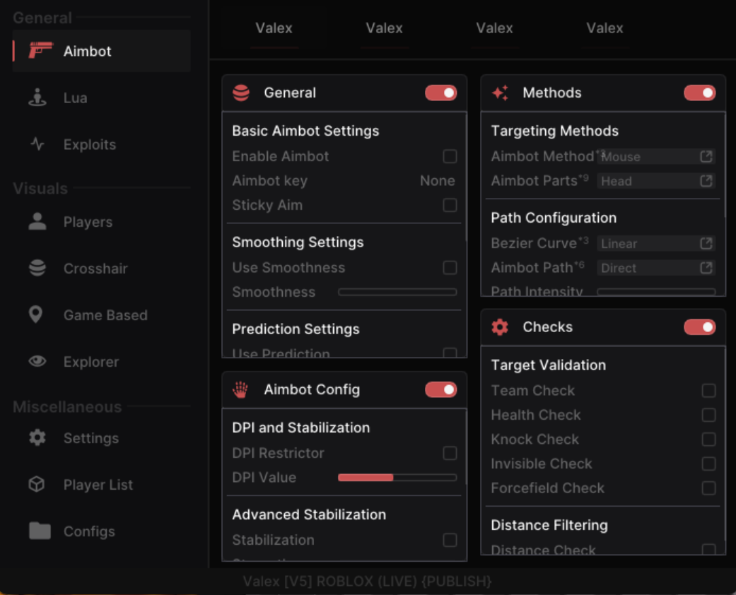 Valex UI Preview